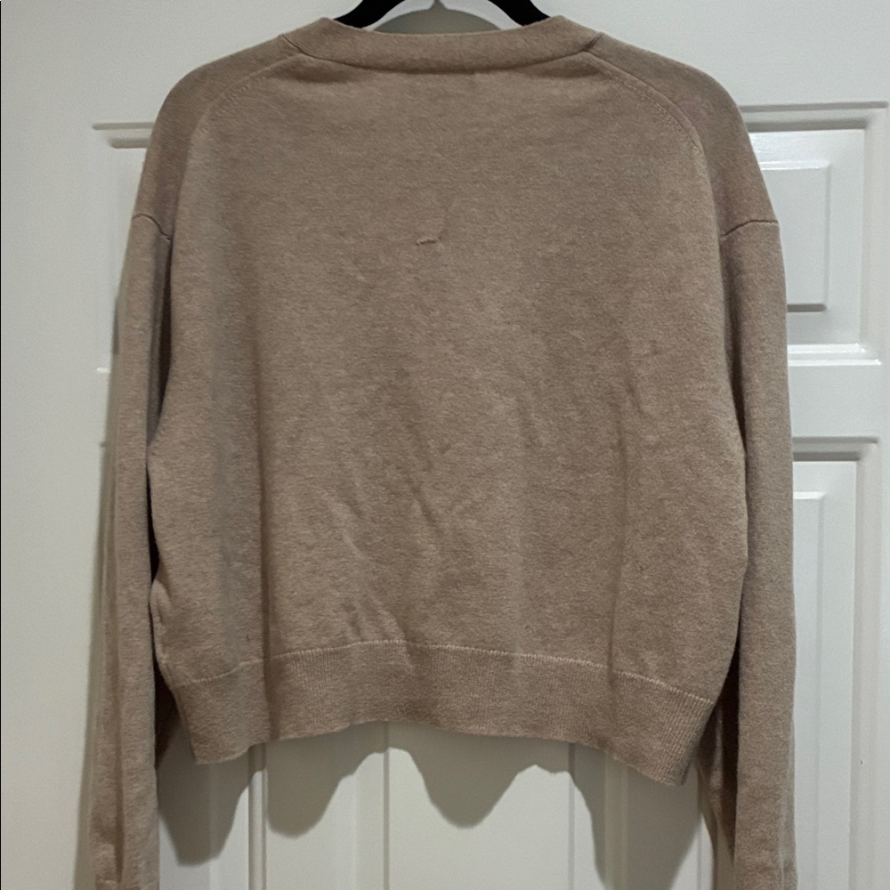 J. Crew Women's Beige cashmere Cardigan Sweater - Picture 4 of 6